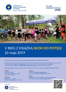 Bieg z książką 2019 - plakat 